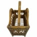 VTG Bent Wood Rattan Bamboo Rack Holder Magazine Towel MCM Boho Decor 19X10x18