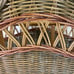 VTG Bent Wood Rattan Bamboo Rack Holder Magazine Towel MCM Boho Decor 19X10x18
