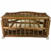 VTG Bent Wood Rattan Bamboo Rack Holder Magazine Towel MCM Boho Decor 19X10x18