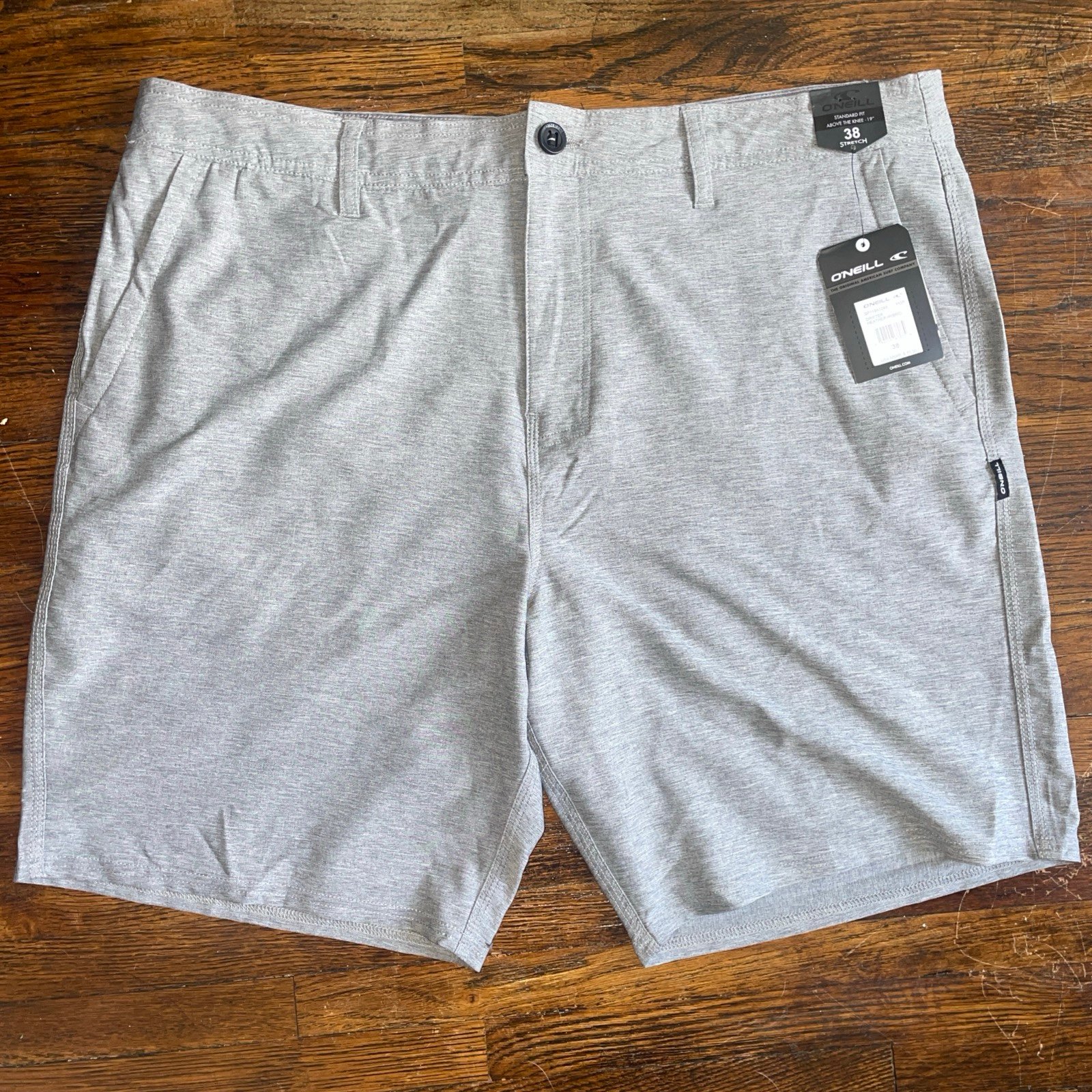 O’Neill Drifter Heather Hybrid Shorts Men’s Size 38 Gray Boardwalk Style NWT
