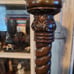 Tall Chocolate Colored Twist Pillar Candleholders