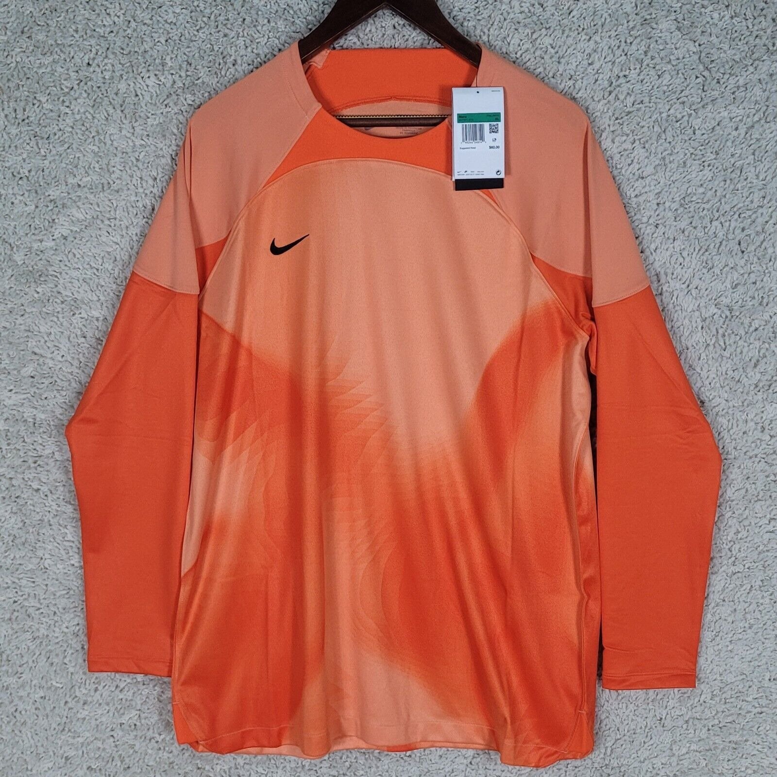 Nike Gardien 4 DriFit ADV GK Jersey Men's Size XL Orange DH7977-819 Soccer NEW