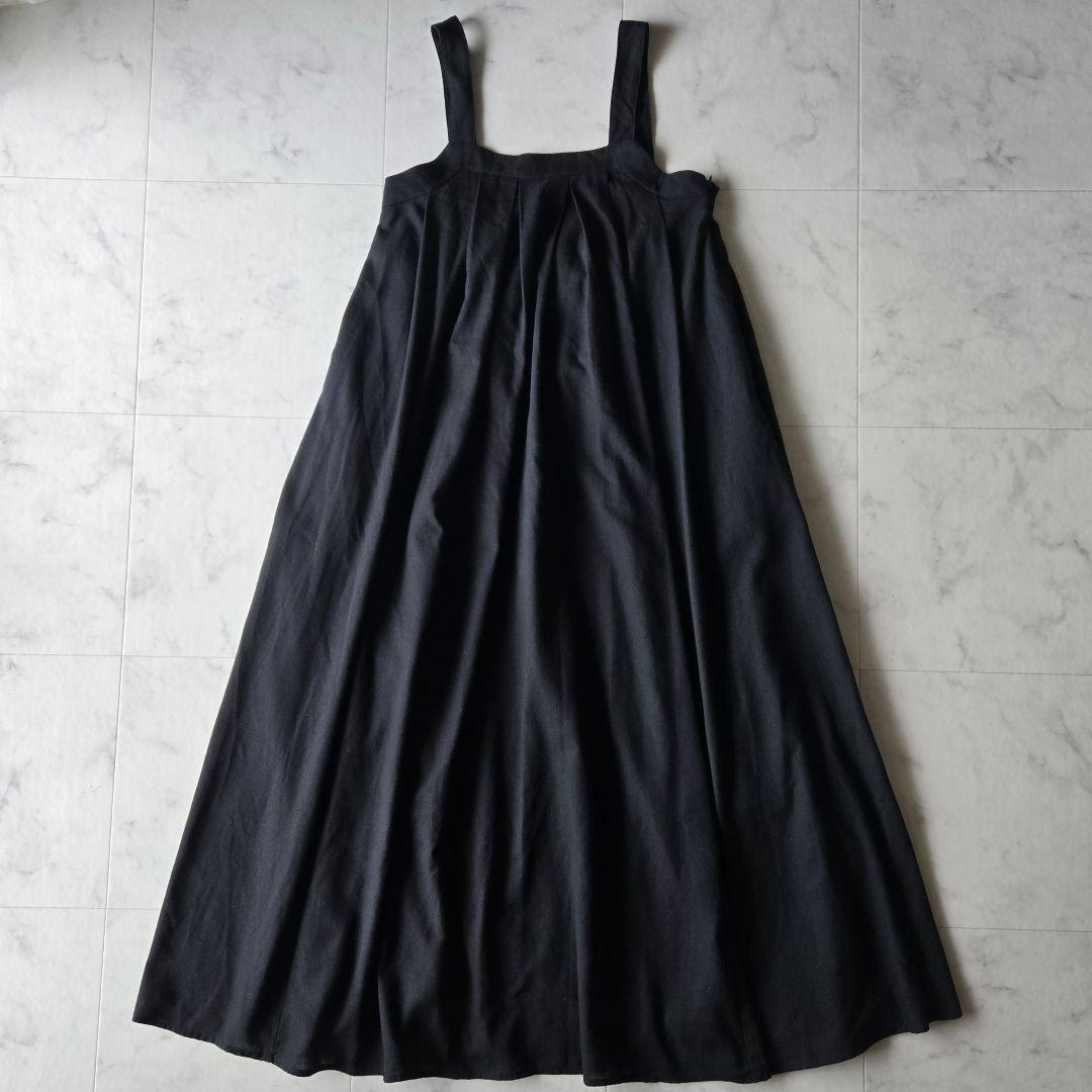 AKTE Wide Strap Long Dress, Black, Jumpsuit