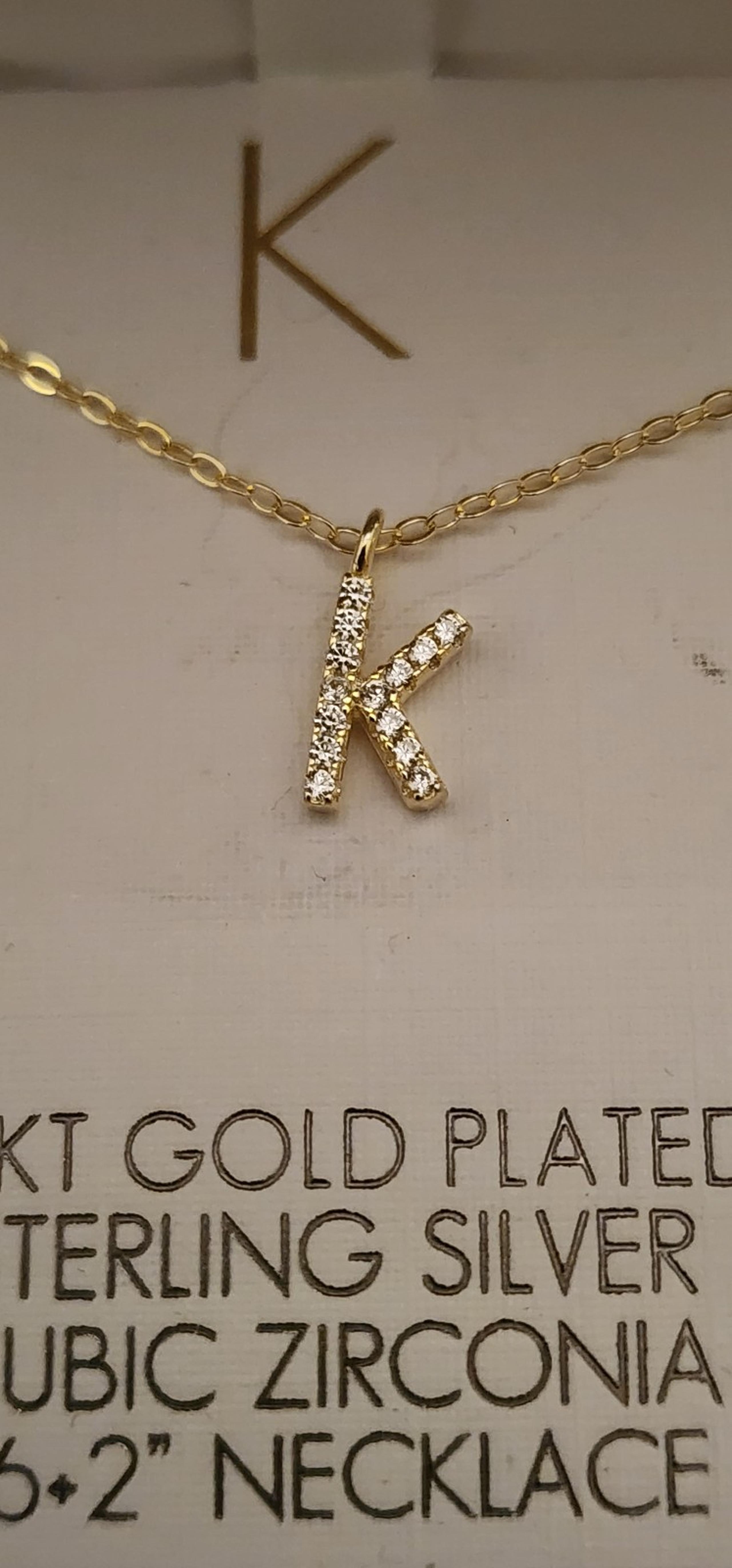 Initial "K" Necklace