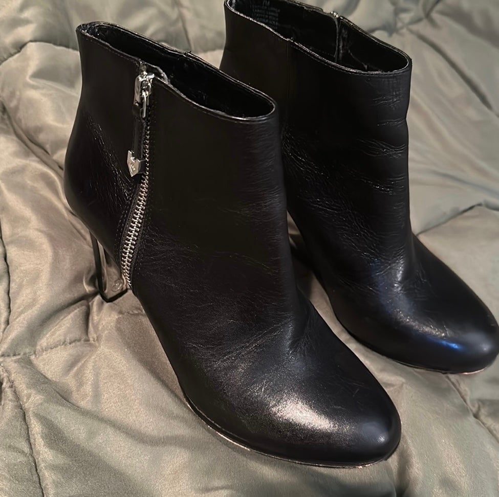 Antonio Melani black high heel ankle boots