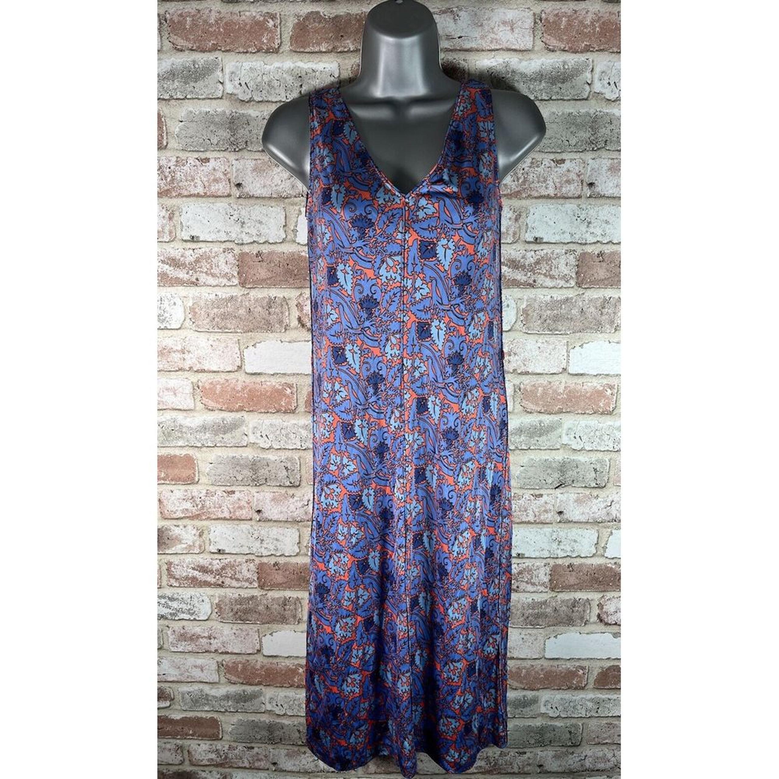 TORY BURCH Sandy Silk Jersey Dress Sea Coral Artemis Sz XS $395 *NO BELT*
