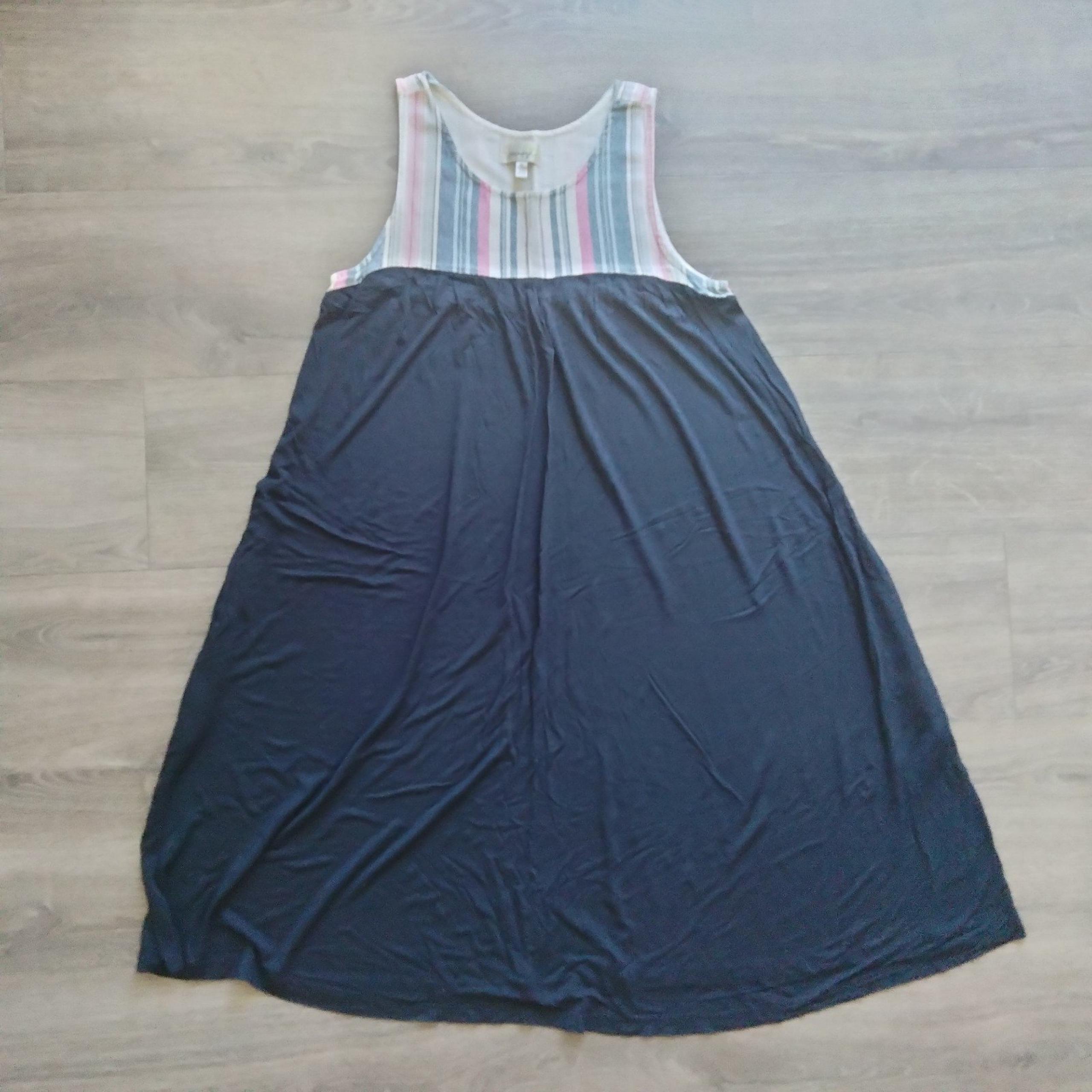 Anthropologie PORRIDGE Cayucos Navy Blue Sleeveless Knit Dress Pullover Medium