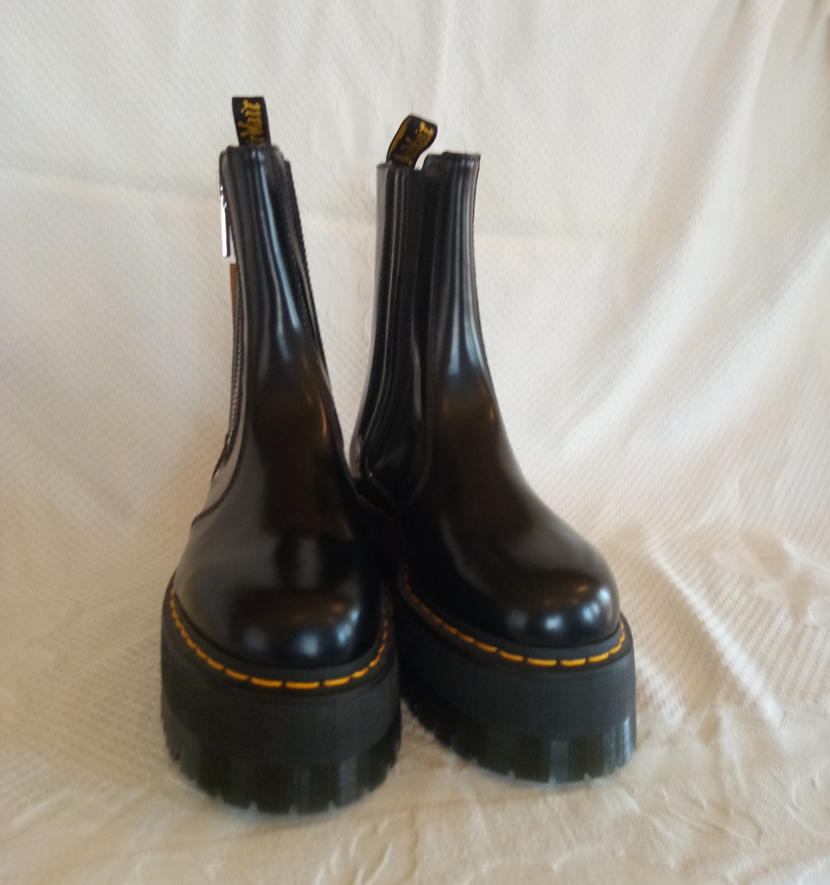 Dr Martens 2976 Max Buttero Smooth Black Leather Chelsea Platform Boots