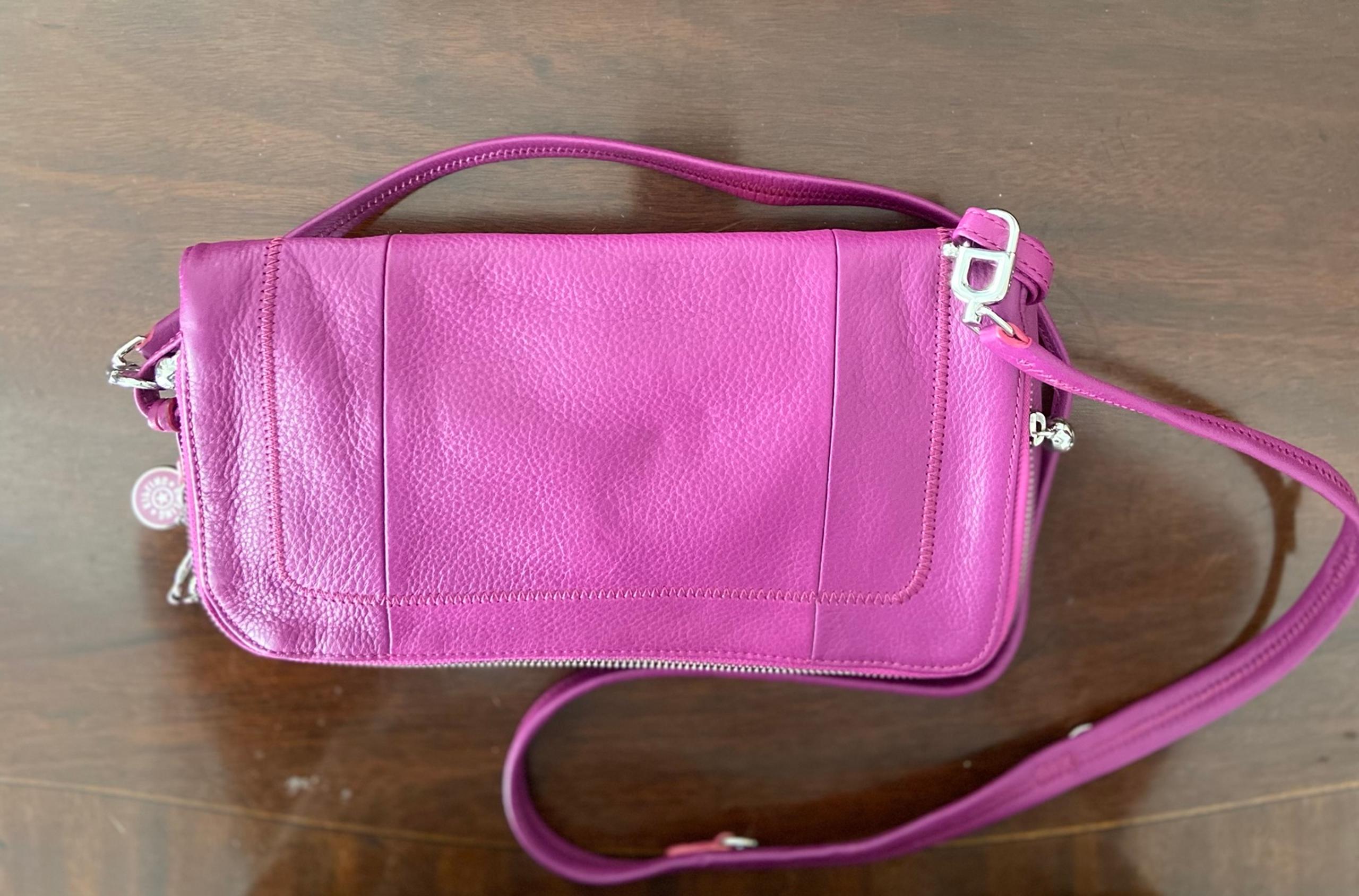 Kipling Leather Handbag With Adjustable Strap