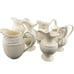 Vintage I. Godinger & Company White Porcelain Creamers Set of 6