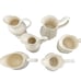 Vintage I. Godinger & Company White Porcelain Creamers Set of 6