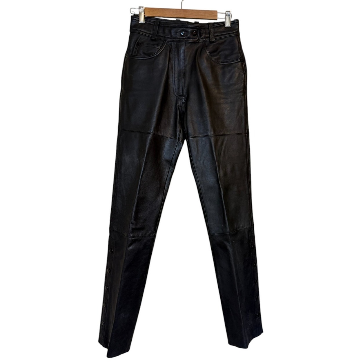 Vintage Hein Gericke Harley Davidson Leather Pants Women 10 Black Motorcycle