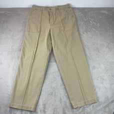 Vintage Abercrombie & Fitch Pants Men 36Lx33 Beige Canvas Wide Leg Baggy Skate