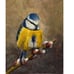 SPRING SALE! Blue Tit Bird Original acrylic painting 8 ×10 art decor
