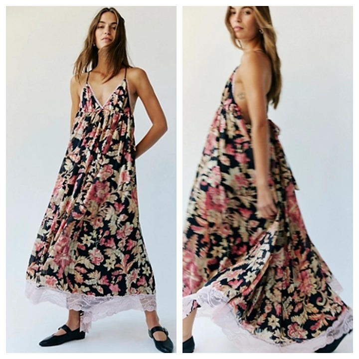 Free People Primmy Printed Floral Midi Dress