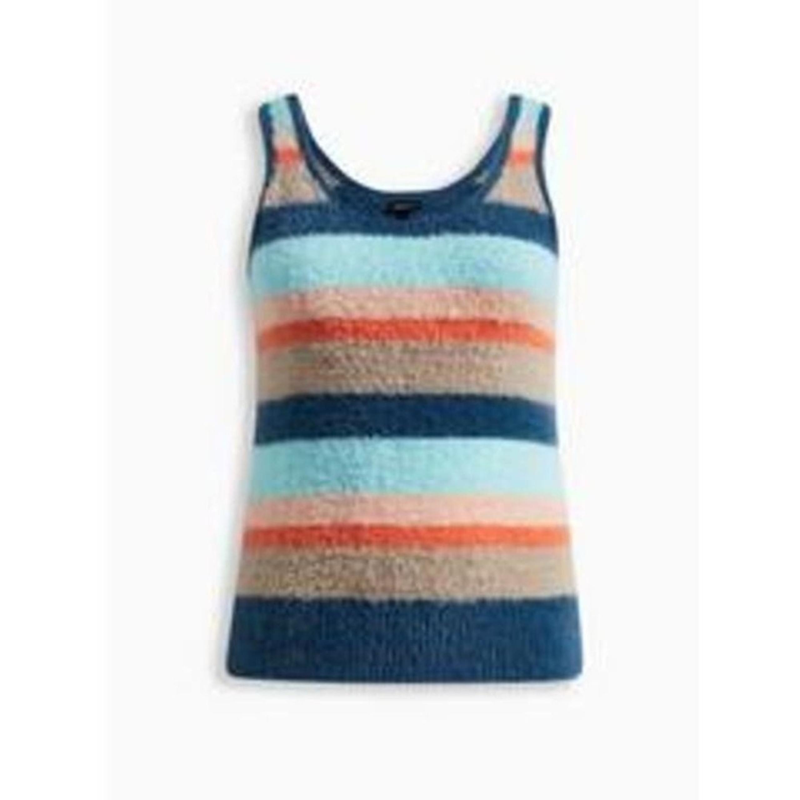 TORRID PULLOVER STRIPED EYELASH KNIT CAMI SWEATER SIZE 2 (CAMI ONLY)