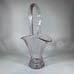 Vintage Duncan & Miller Floral Etched Glass Basket Purple Tint Wedding Gift