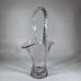 Vintage Duncan & Miller Floral Etched Glass Basket Purple Tint Wedding Gift