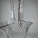 Vintage Duncan & Miller Floral Etched Glass Basket Purple Tint Wedding Gift