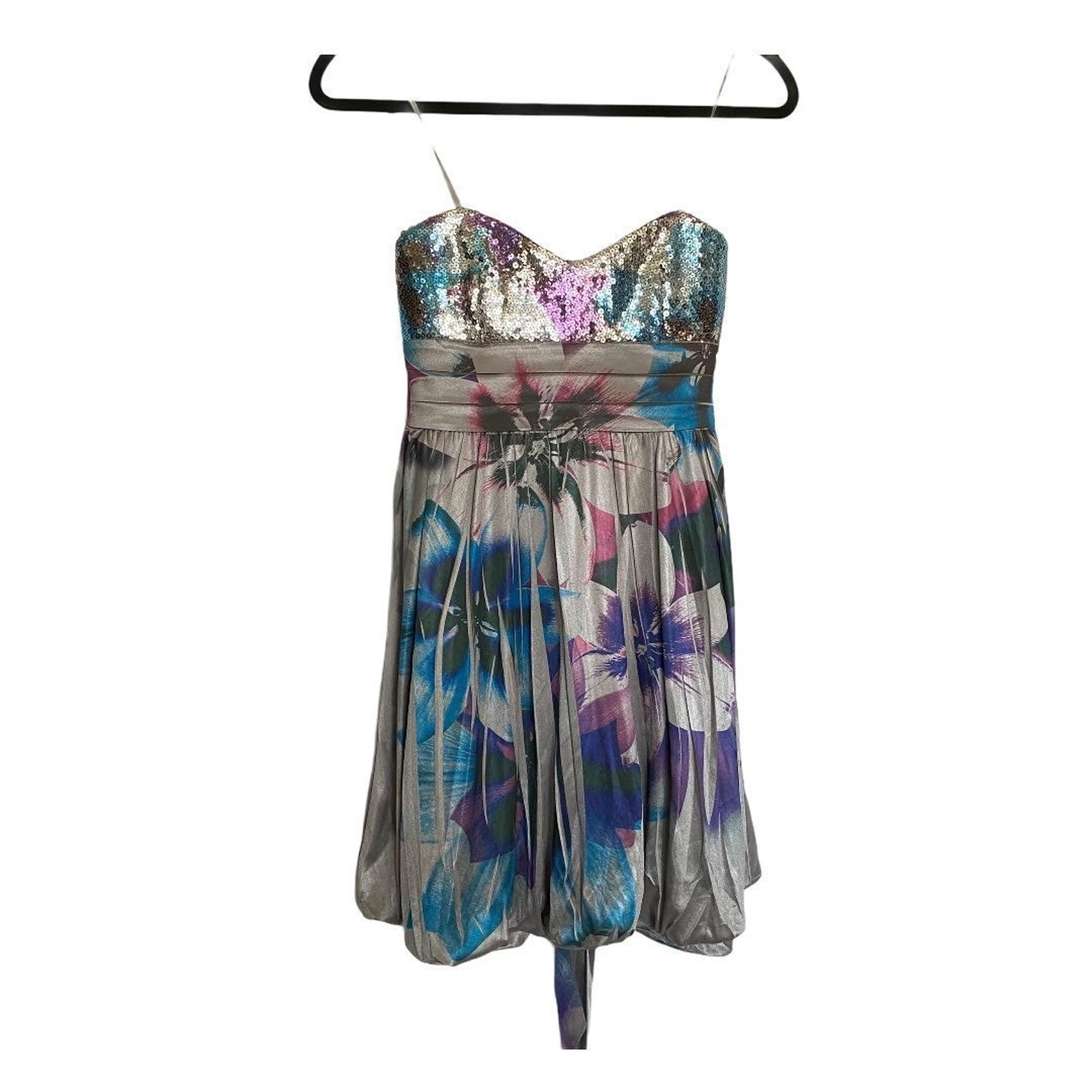 LA BELLE Womens Multicolored Silky Sequi