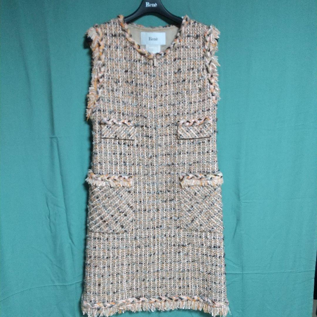 René Tweed Sleeveless One-Piece 34