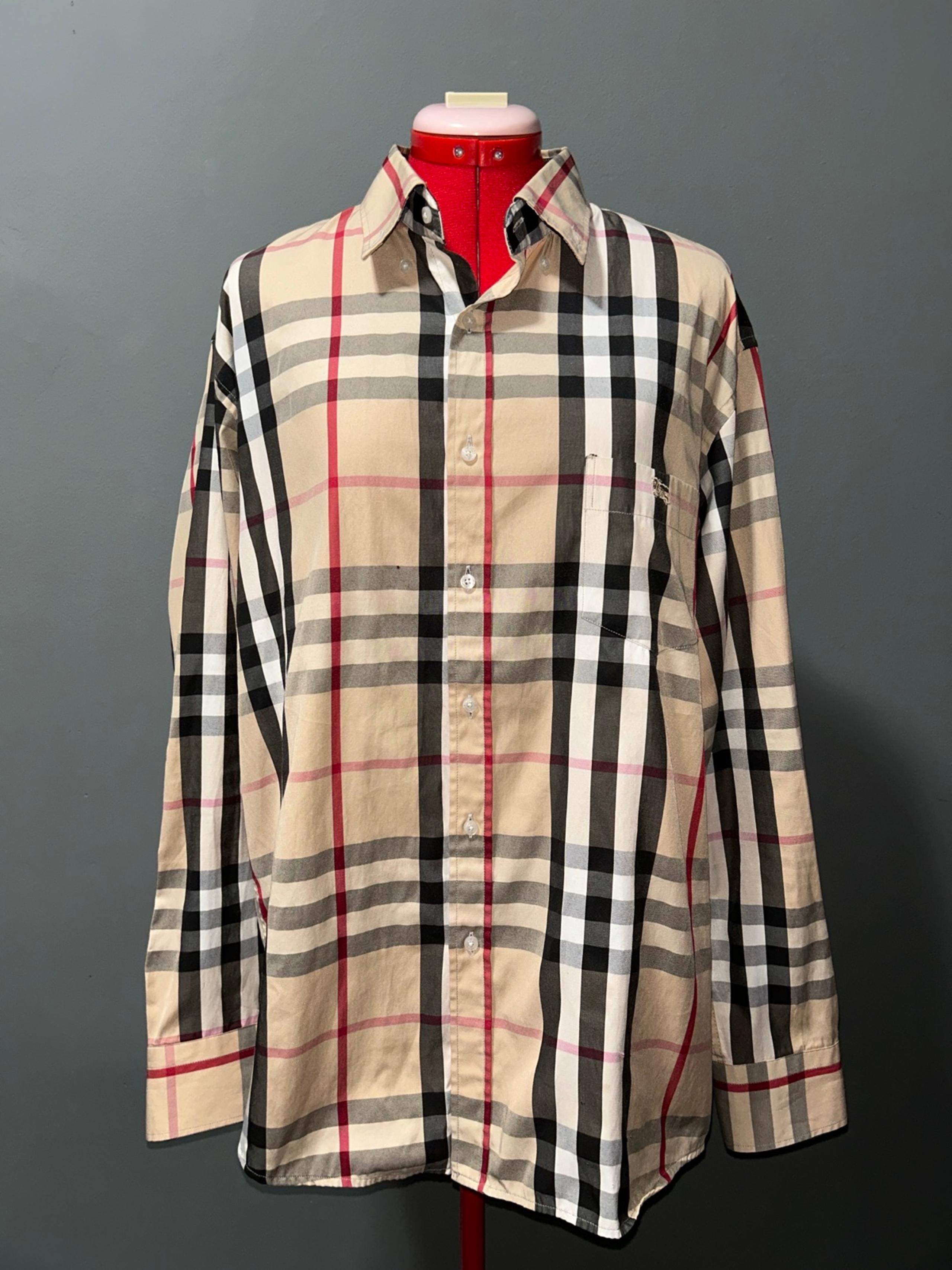 Burberry Nova Check Men’s Button Down Shirt size XL
