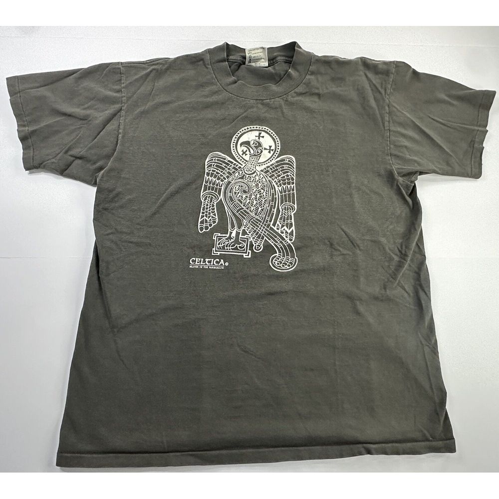Vintage Celtica Islands Of The Barbarian RARE T-Shirt XL Black Single Stitch