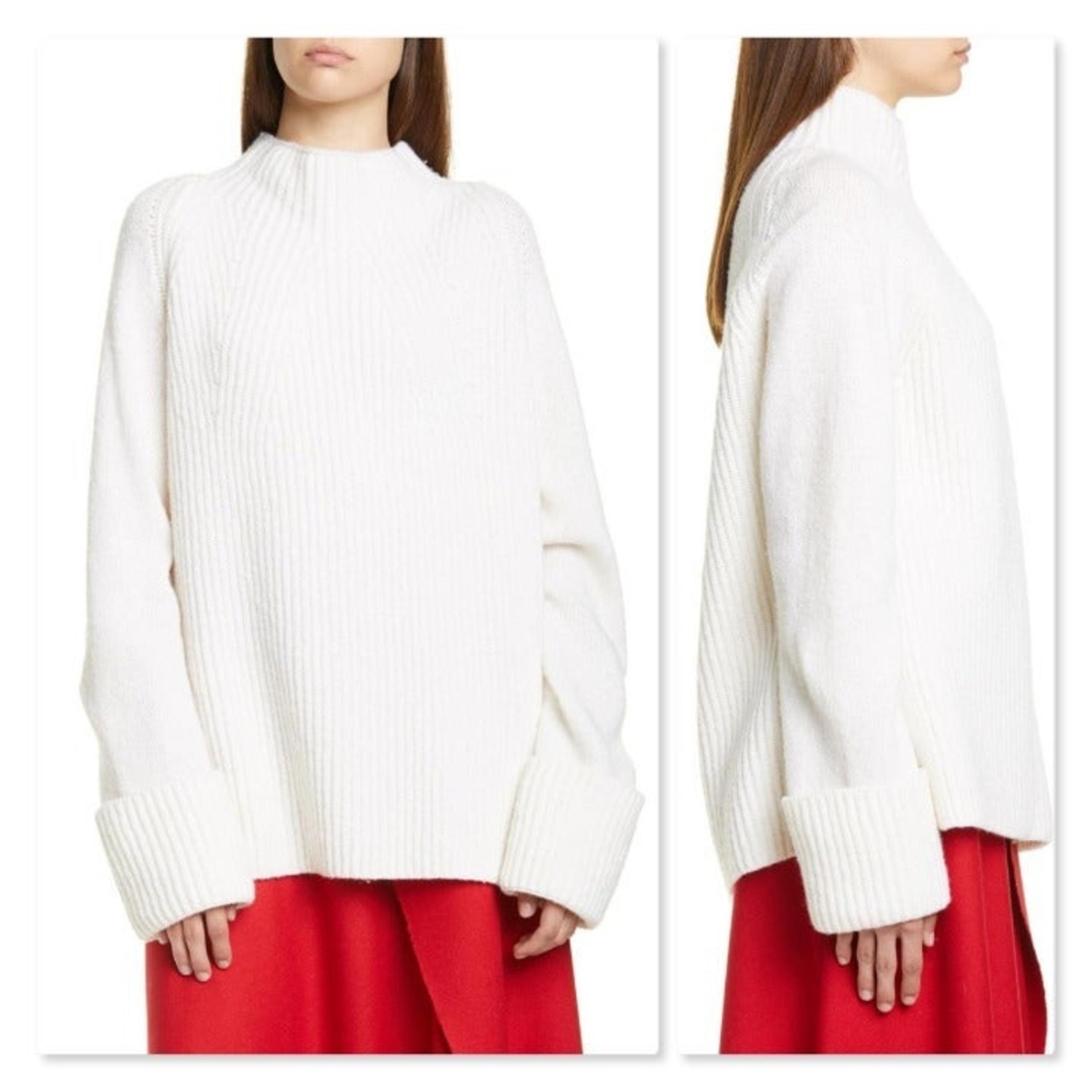VINCE Mix Stitch Funnel Neck Wool Sweate