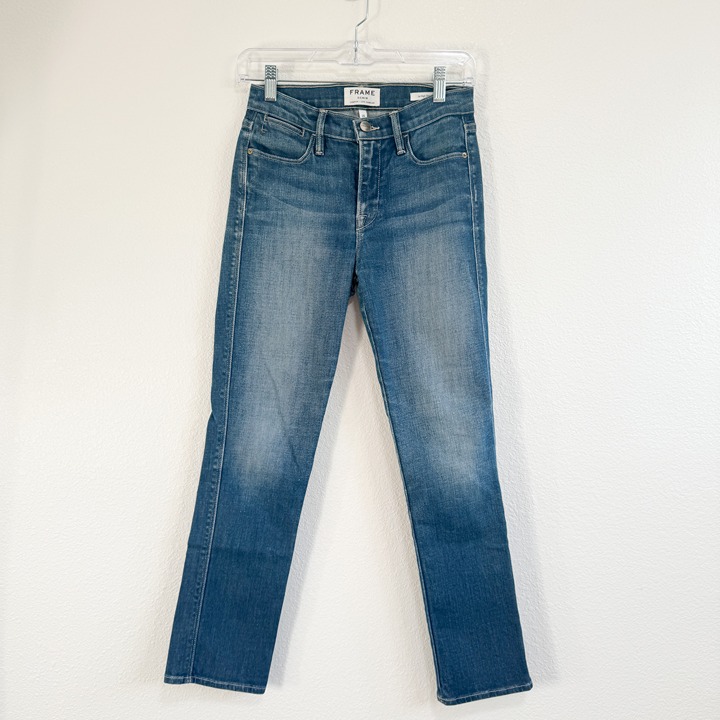 FRAME DENIM Le High Medium Wash Straight Jeans 25 Casual Comfy