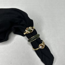 Vintage Jewelry Ring Lot Of 3 Fashion Costume Don't know size all different size
