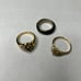 Vintage Jewelry Ring Lot Of 3 Fashion Costume Don't know size all different size