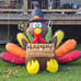 6FT Thanksgiving Inflatables Turkey Decor with Pilgrim Hat & Colorful