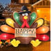 6FT Thanksgiving Inflatables Turkey Decor with Pilgrim Hat & Colorful