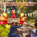 6FT Thanksgiving Inflatables Turkey Decor with Pilgrim Hat & Colorful