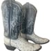 Vintage Tony Lama Western Quill Ostrich Cowboy Boots El Rey B Size 9 1/2