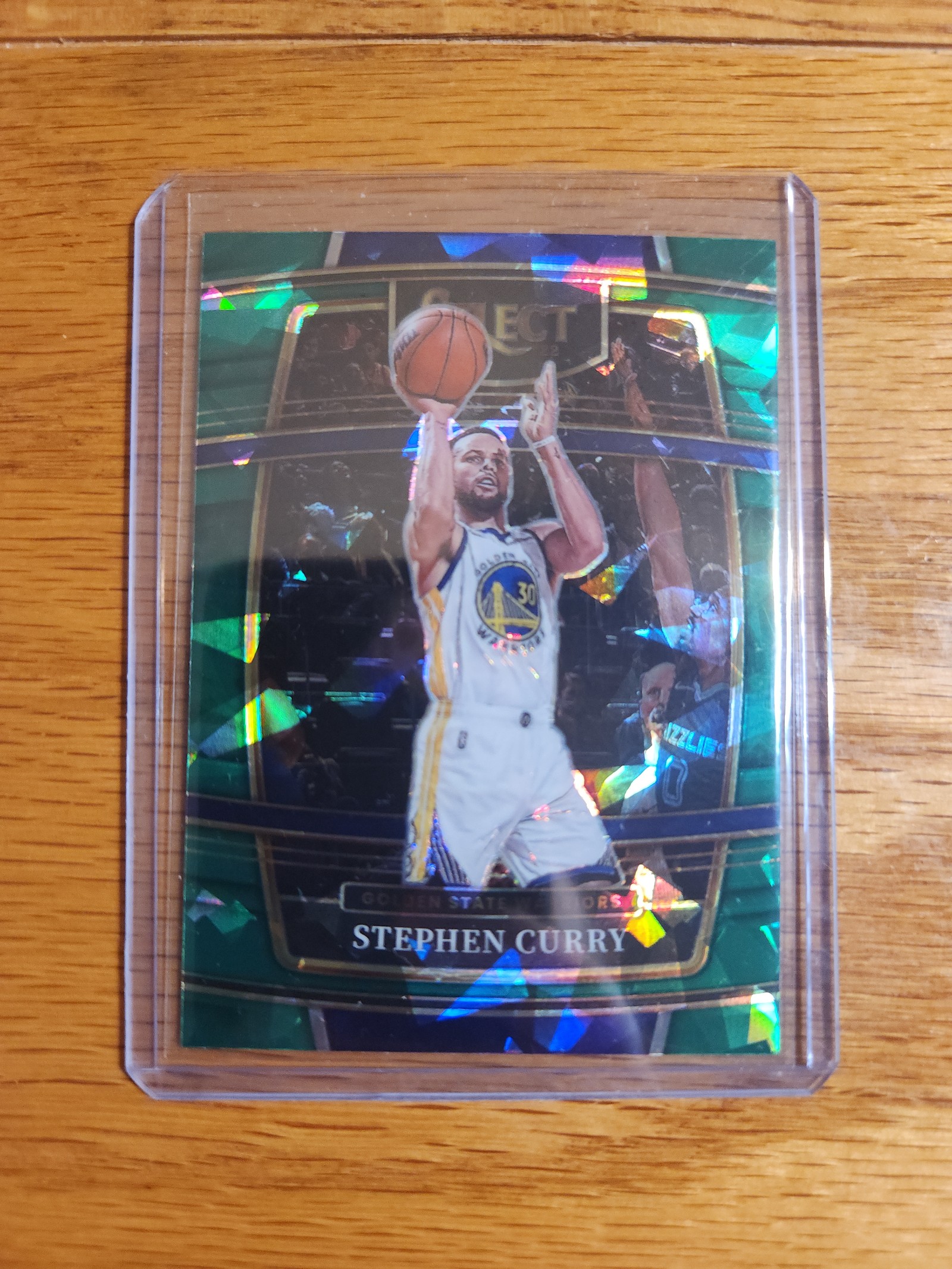 Stephen Curry Select Green Cracked Ice Prizm Refractor- Golden State Warriors