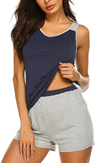 Pajama Set Sleeveless Sleepwear Womens