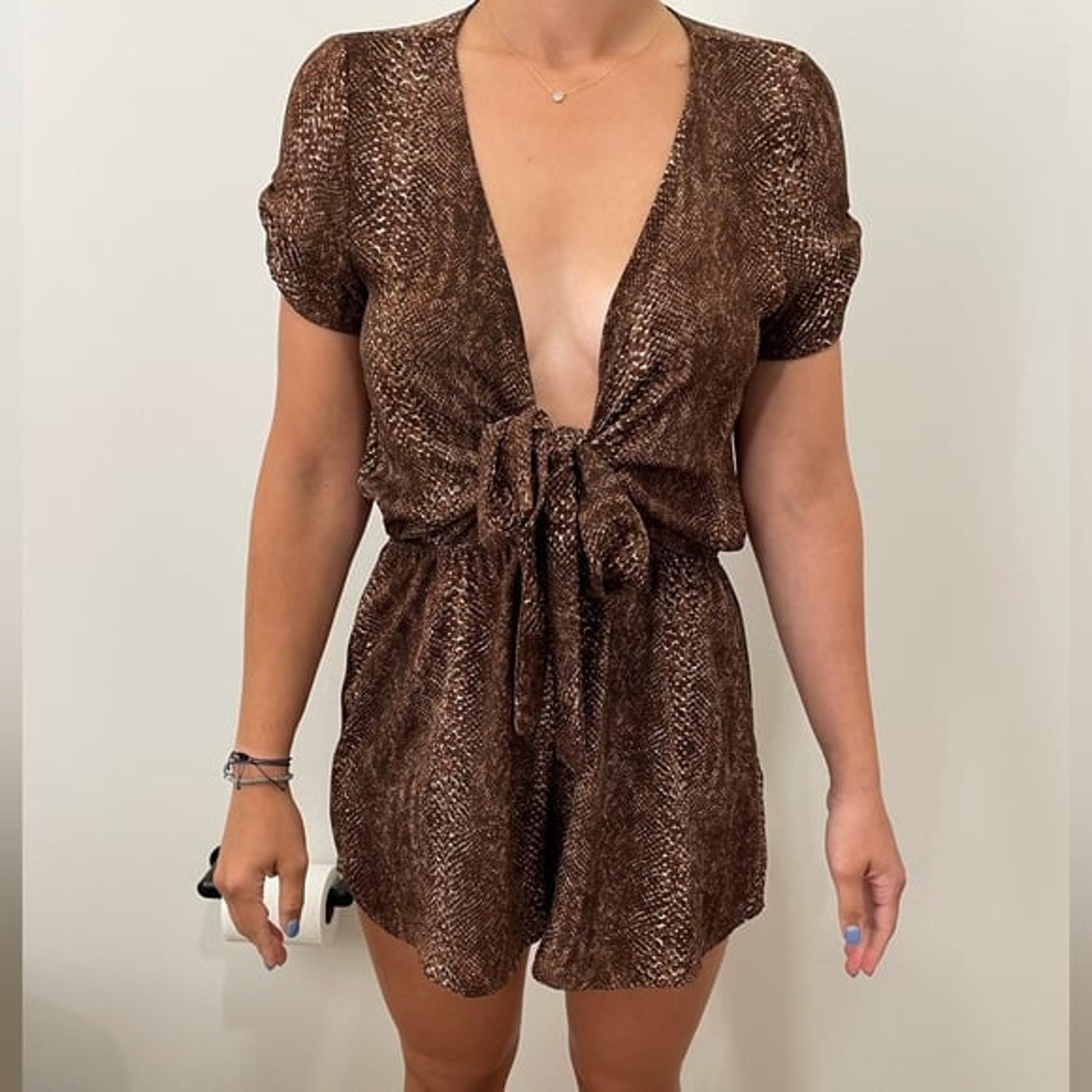 Audrey 3+1 Snakeskin Romper