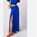 NWOT FREE PEOPLE ROYAL BLUE MIDI SKIRT LARGE