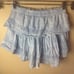 Love Shack Fancy Ruffle Mini Heritage Baby Blue Skirt Size Small Delicate Fairy