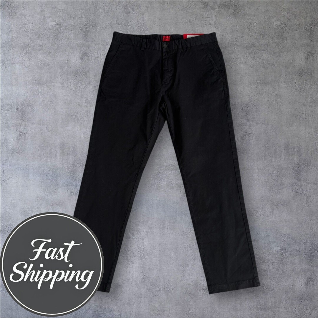 HUGO BOSS Jimi Pants SIZE 33Wx32L Black Stretch Chino Pants Regular