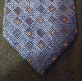 vintage tino cosma made in italy silk tie blue black design new with tags