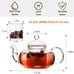 Glass Teapot Stovetop Safe,Clear Teapot