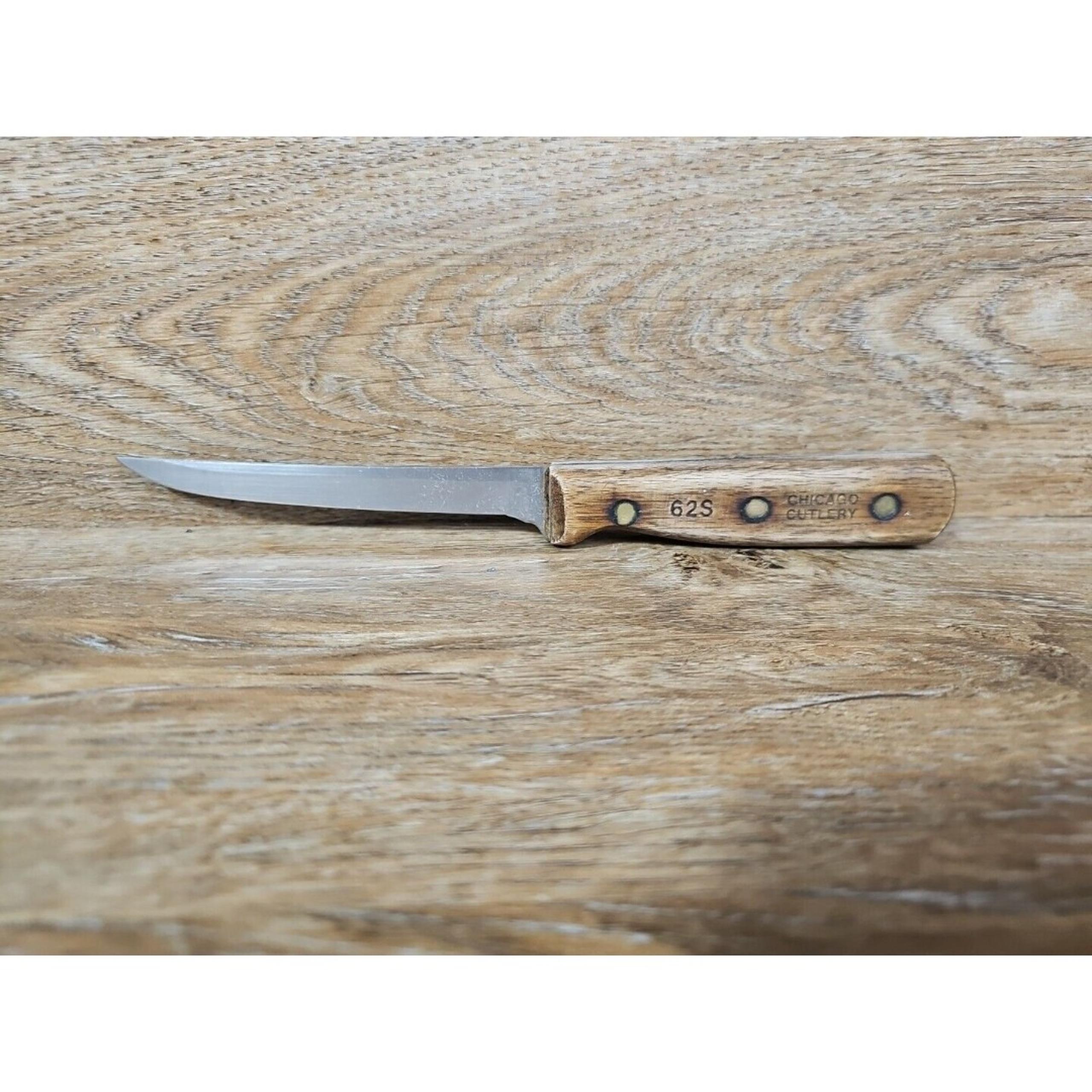 Vintage Chicago Cutlery Boning Filet Knife 5" Blade Wood Handle - 62S