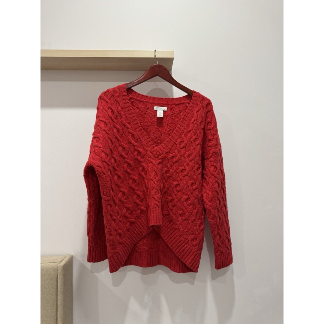 Suzu×CLANE W FACE CENTER SLIT KNIT TOPS