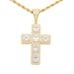 Men's 925 Diamond Baguette Cross Pendant