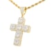 Men's 925 Diamond Baguette Cross Pendant