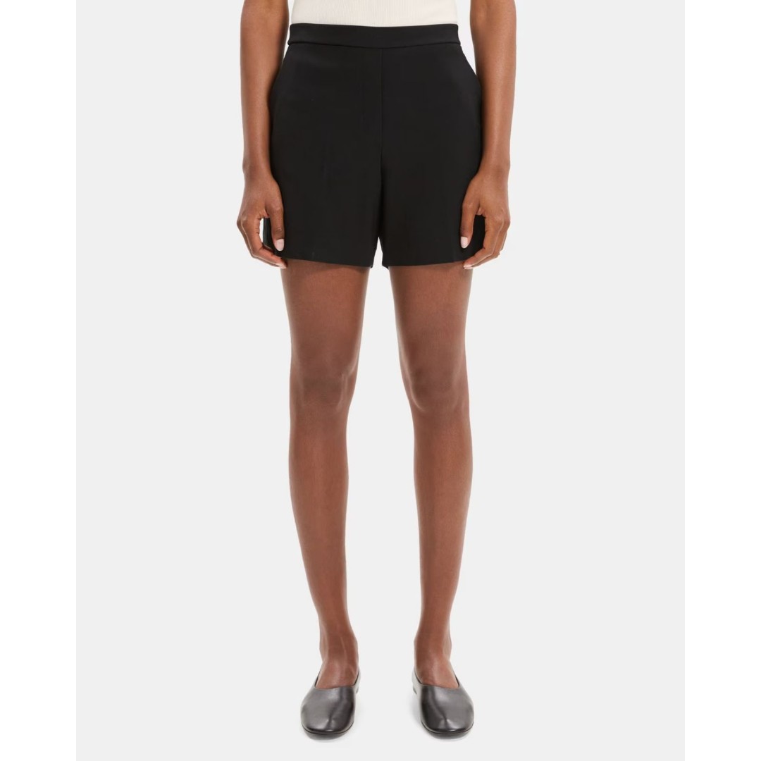 THEORY Easy Pull-On Short in Crepe NAVY BLUE Size 12