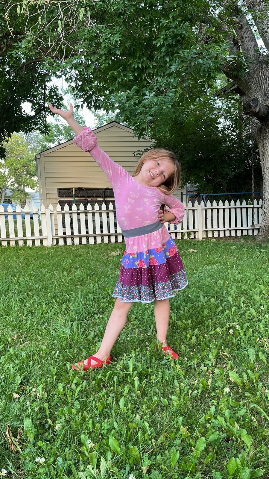 Matilda Jane Brushstroke Gentry tiered skirt from the Paint By Numbers