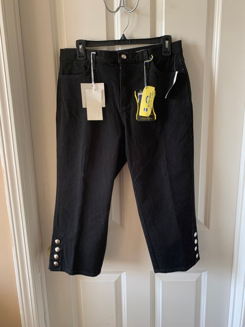 NYDJ Black Crop Jeans Women